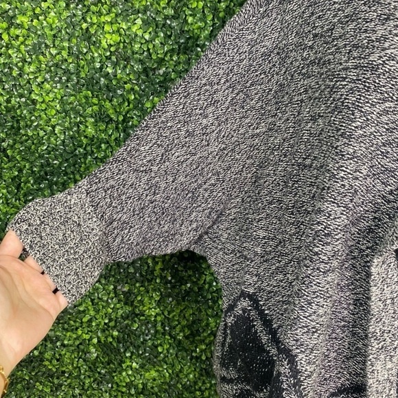 Madewell Gray and Black Cardigan with Draped Design - Picture 6 of 12